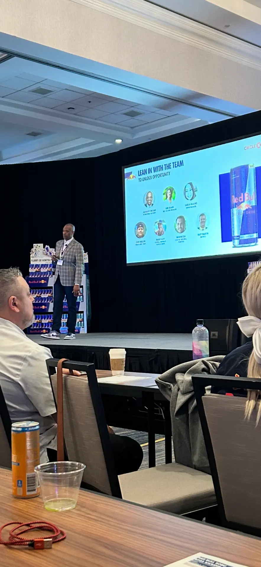 Ashaunte McLean speaking on stage